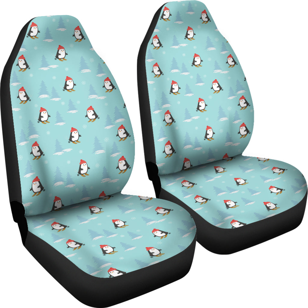 Ski Penguin Print Design LKS304 Car Seat Covers