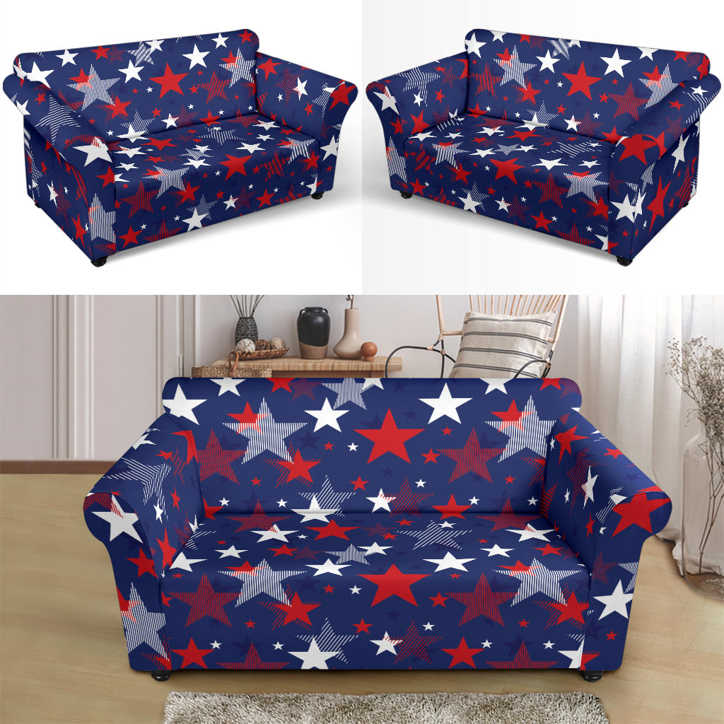 Star Print Design LKS304 Loveseat Couch Slipcover