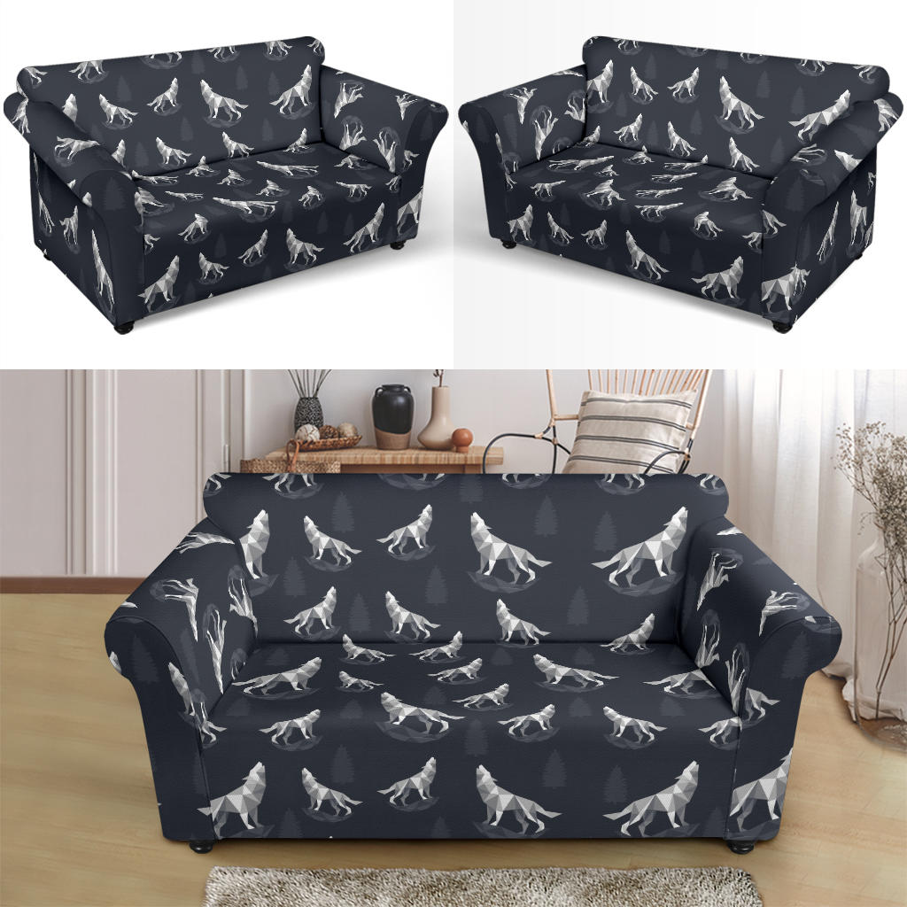 Wolf Print Design LKS303 Loveseat Couch Slipcover