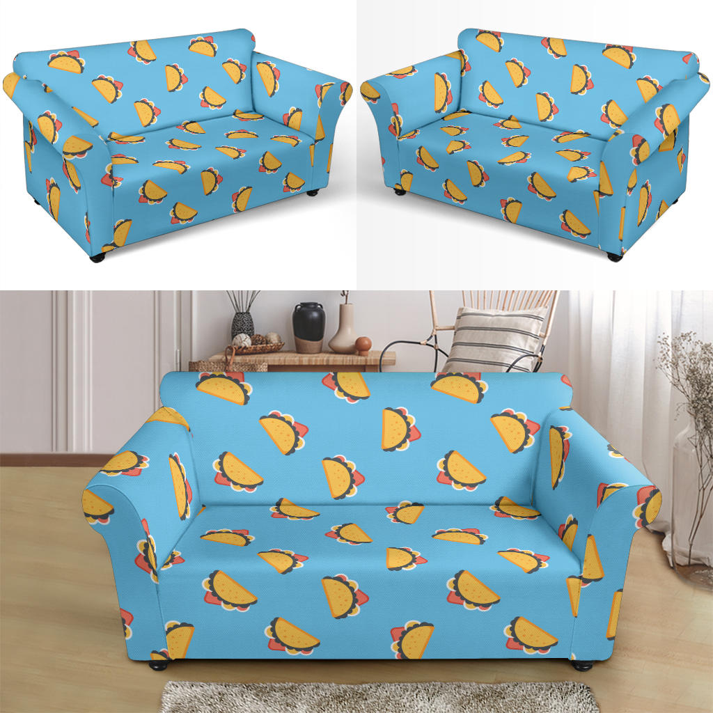 Taco Print Design LKS301 Loveseat Couch Slipcover