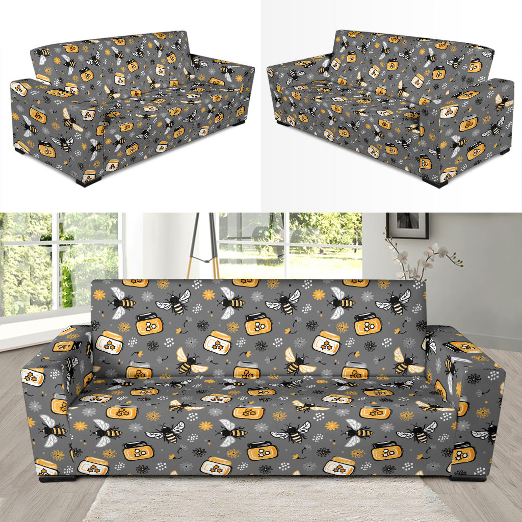 Honey Bee Print Design LKS301 Sofa Slipcover