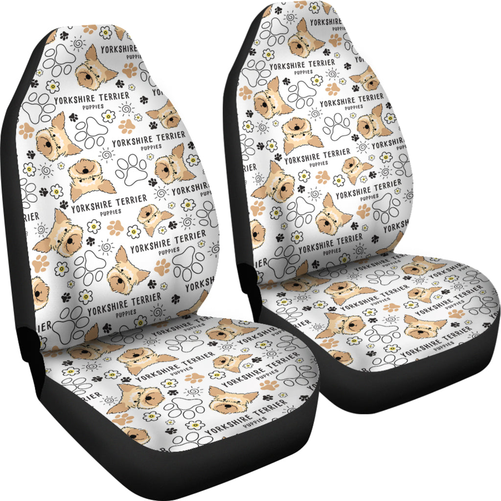 Yorkshire Terriers Print Design LKS308 Car Seat Covers