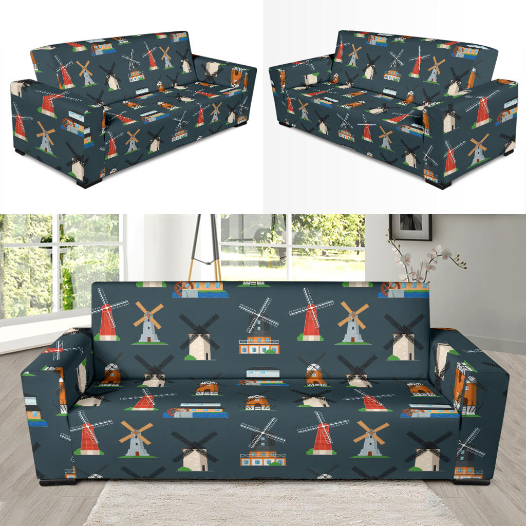 Windmill Pattern Print Design 04 Sofa Slipcover