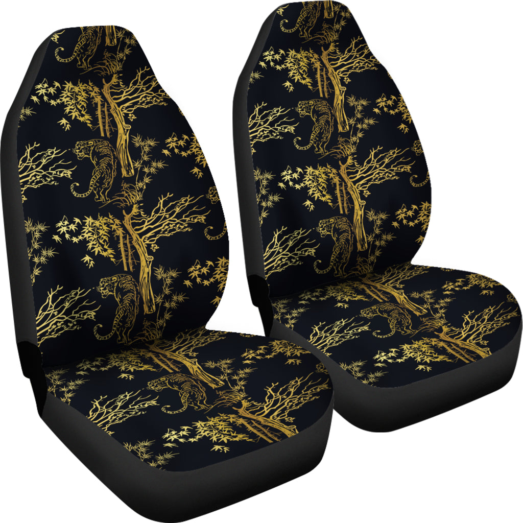 Tiger Gold Print Design LKS307 Car Seat Covers