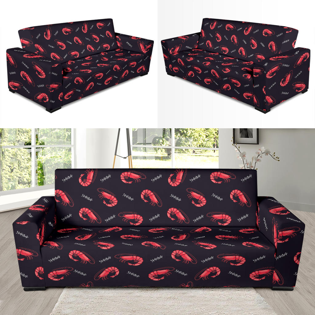 Shrimp Print Design LKS302 Sofa Slipcover