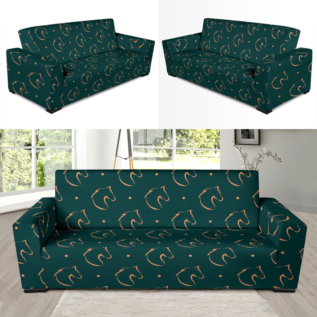 Horse Head Print Design LKS302 Sofa Slipcover