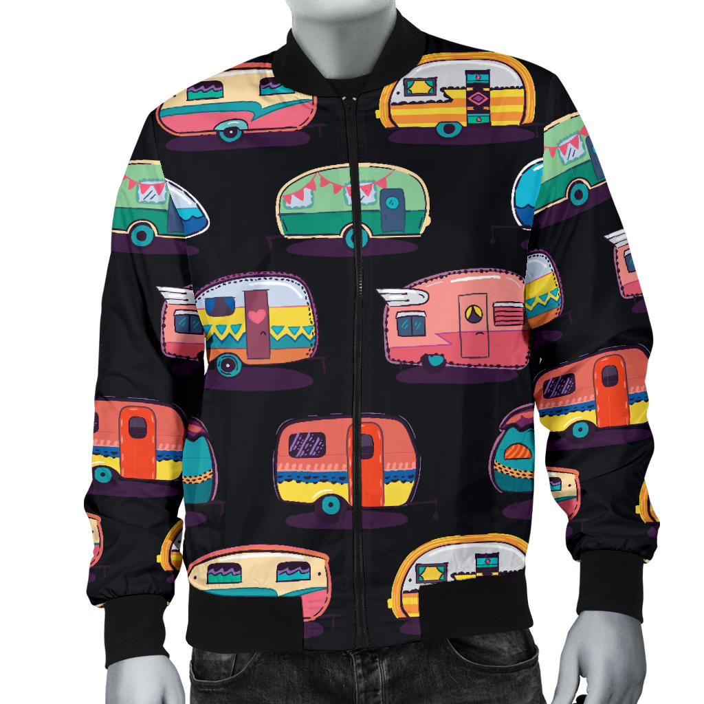 Camper Camping Pattern Men Bomber Jacket