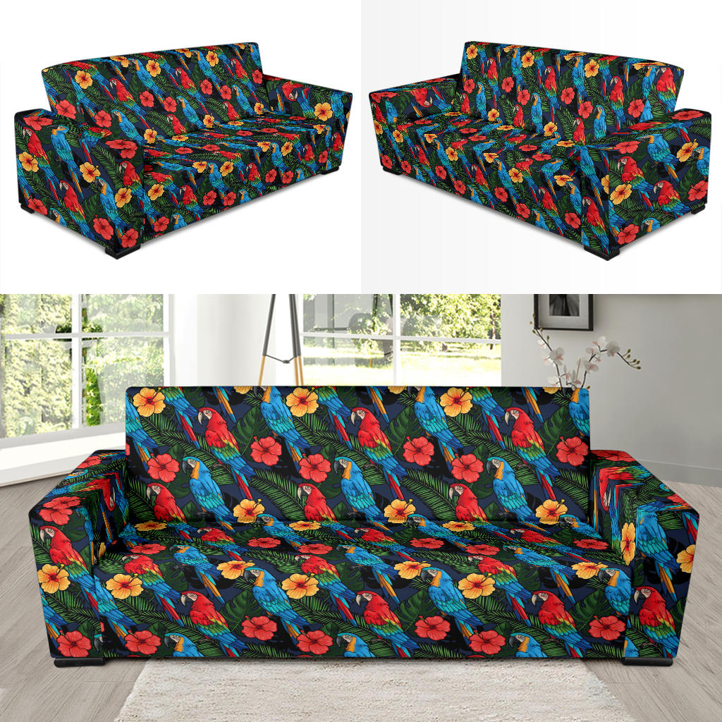 Parrot Pattern Print Design A01 Sofa Slipcover