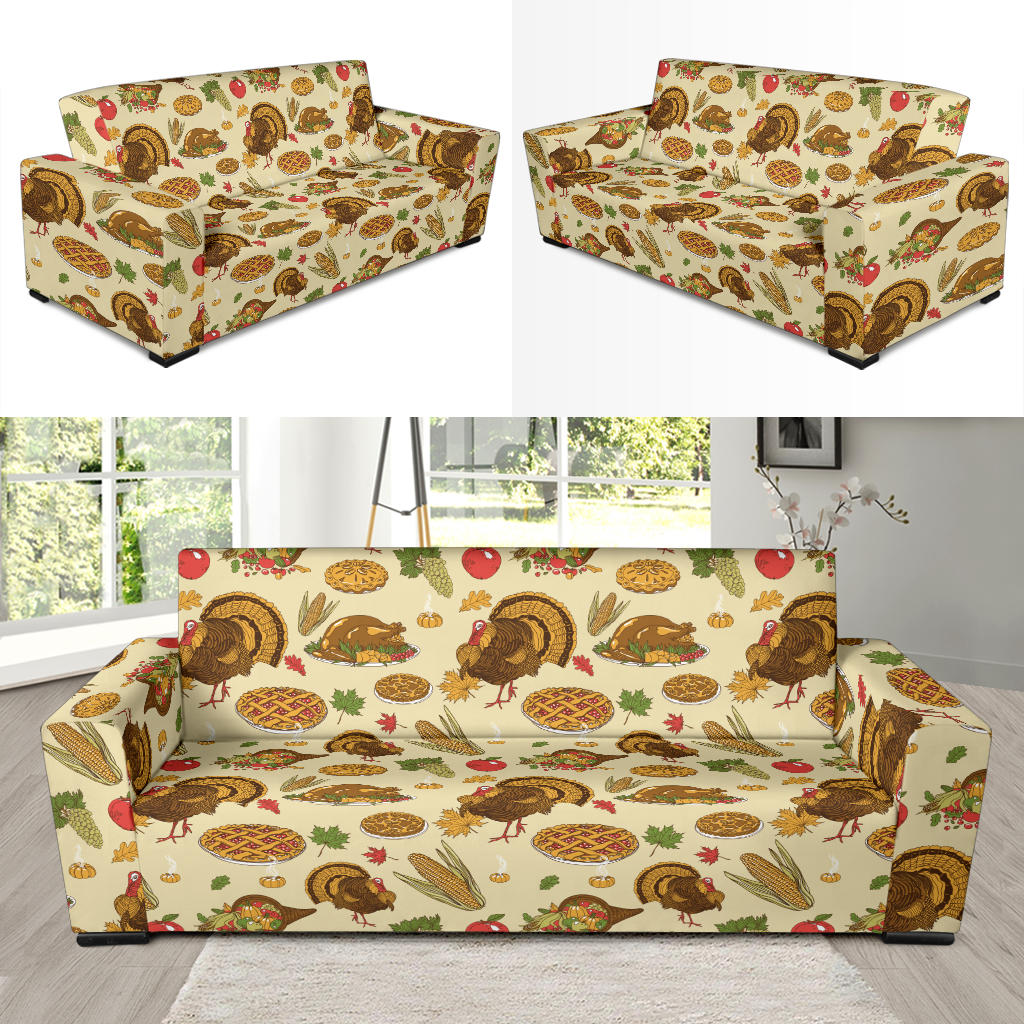 Thanksgiving Print Design LKS302 Sofa Slipcover