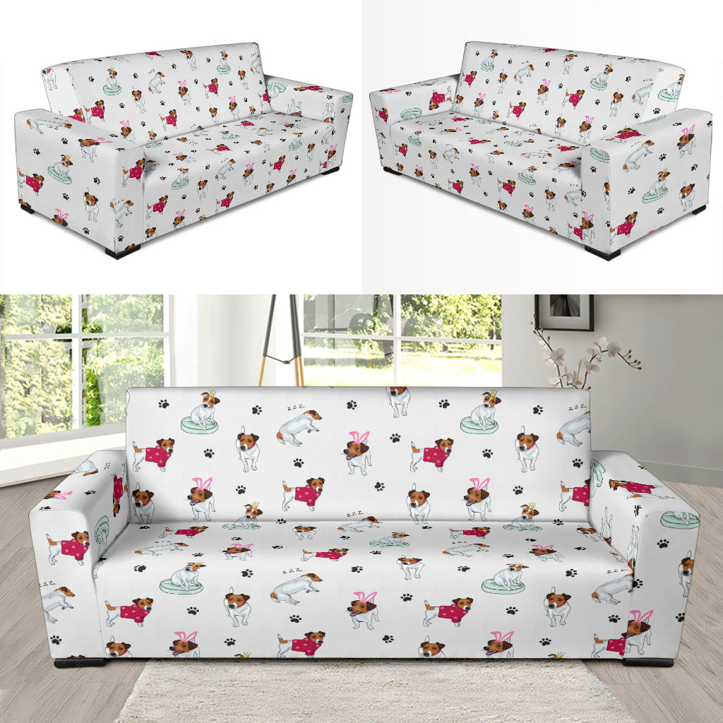 Russell Terriers Print Design LKS308 Sofa Slipcover