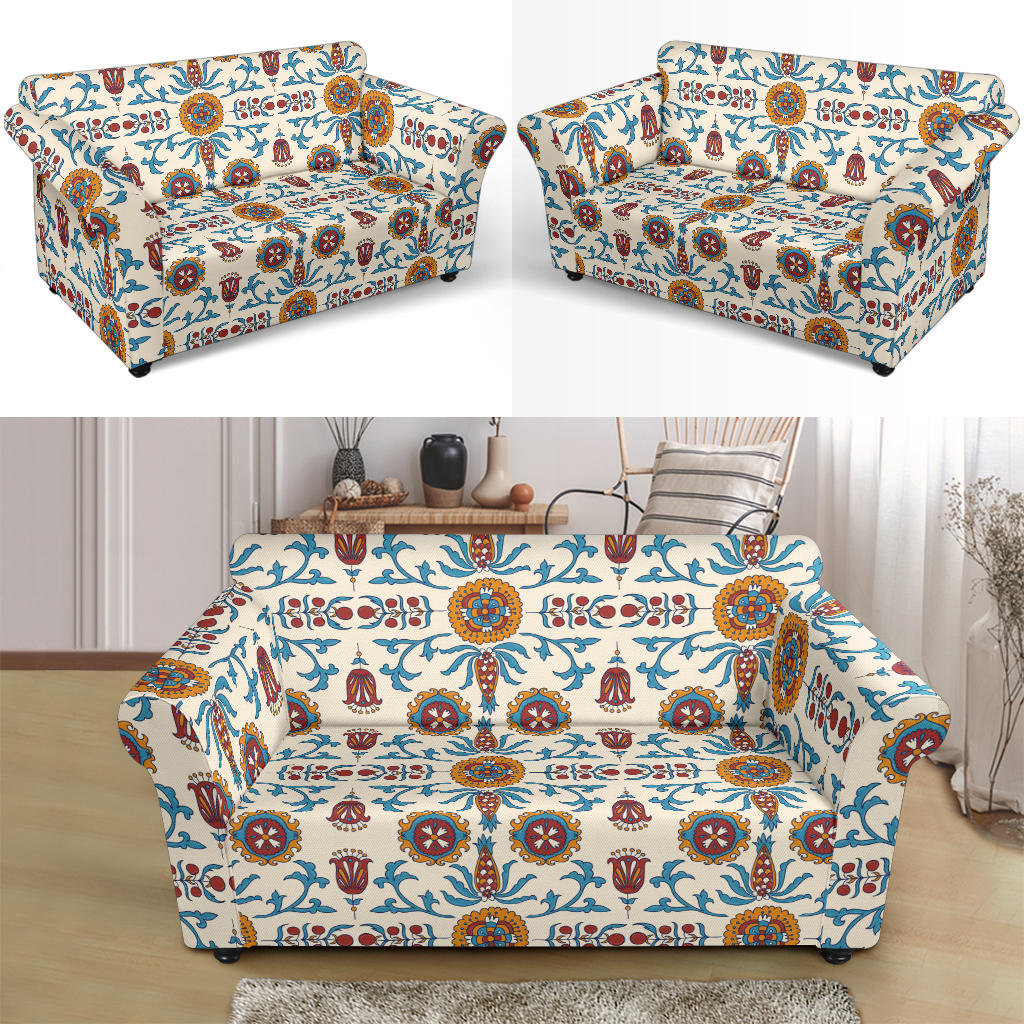 Suzani Print Design LKS301 Loveseat Couch Slipcover