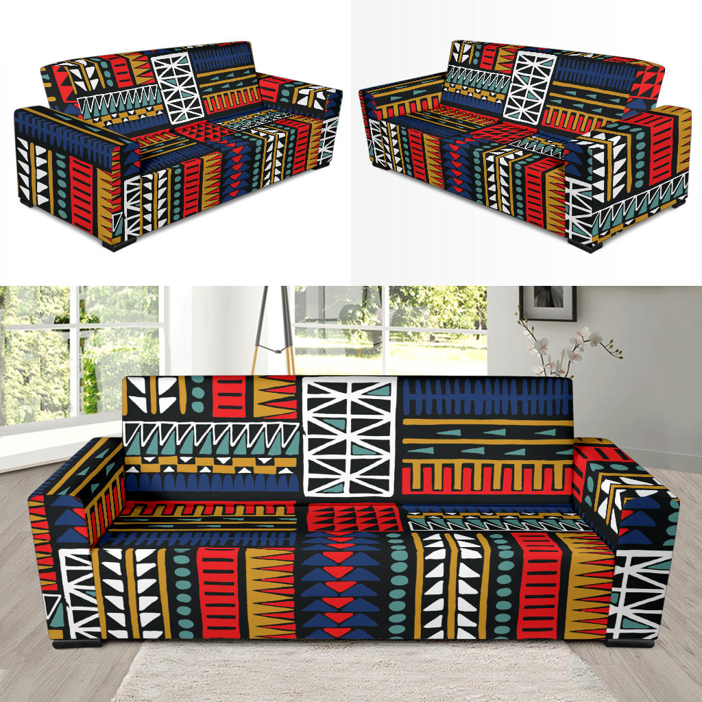 Kente Pattern Print Design 02 Sofa Slipcover