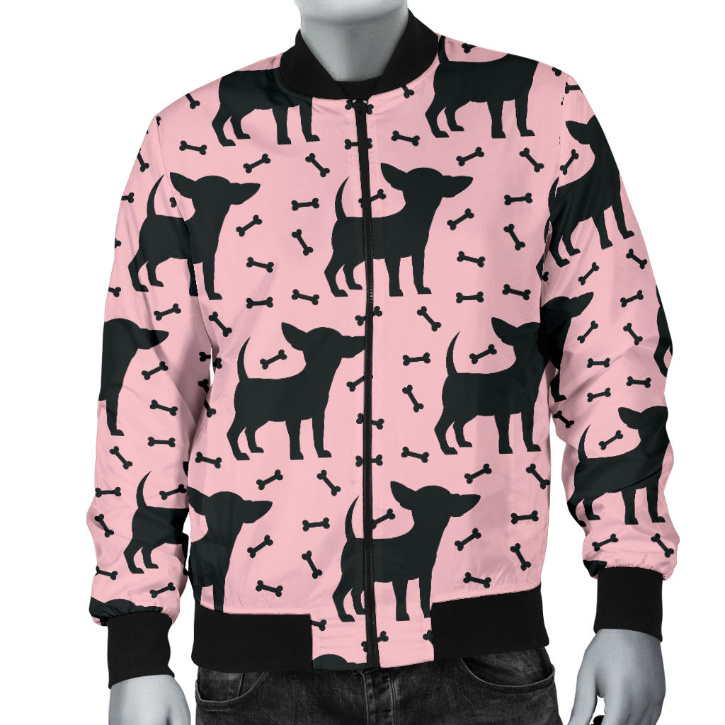Chihuahua Pink Print Pattern Men Bomber Jacket