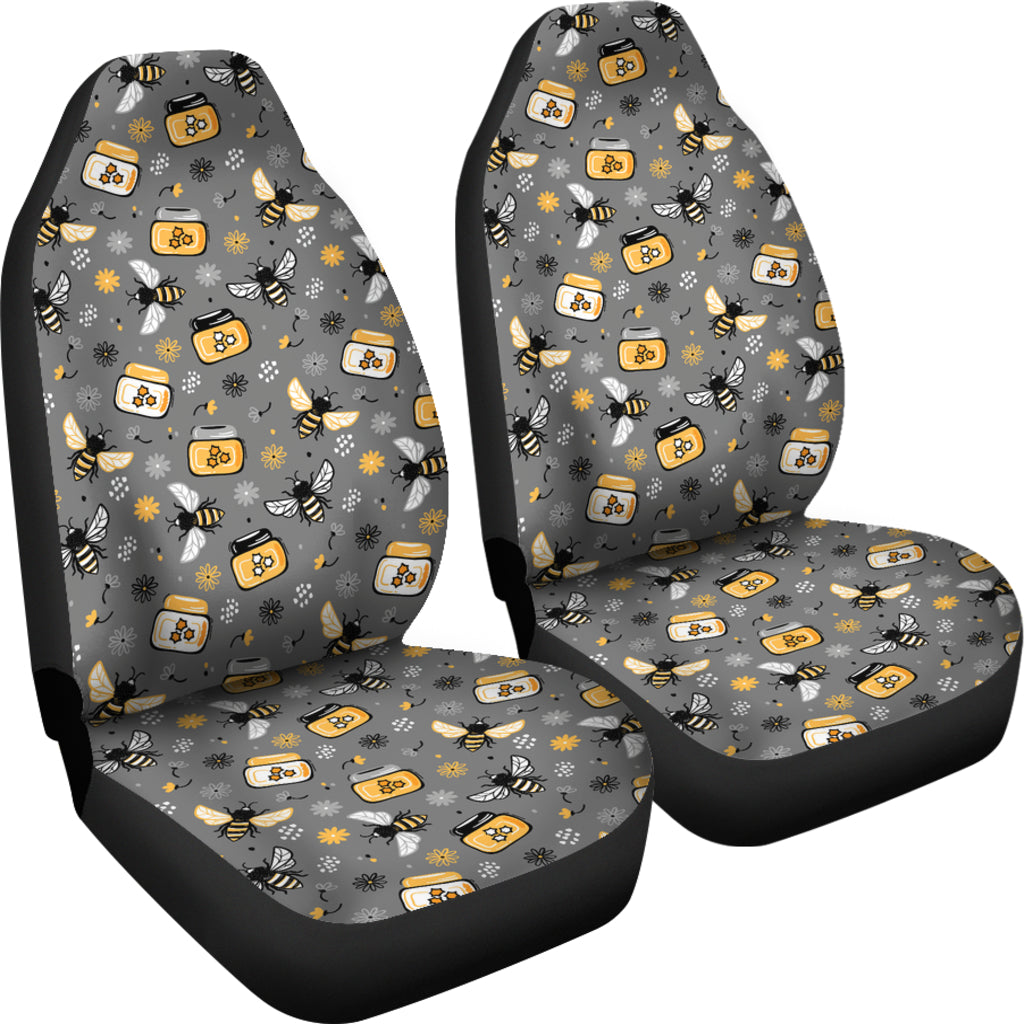 Honey Bee Print Design LKS301 Car Seat Covers