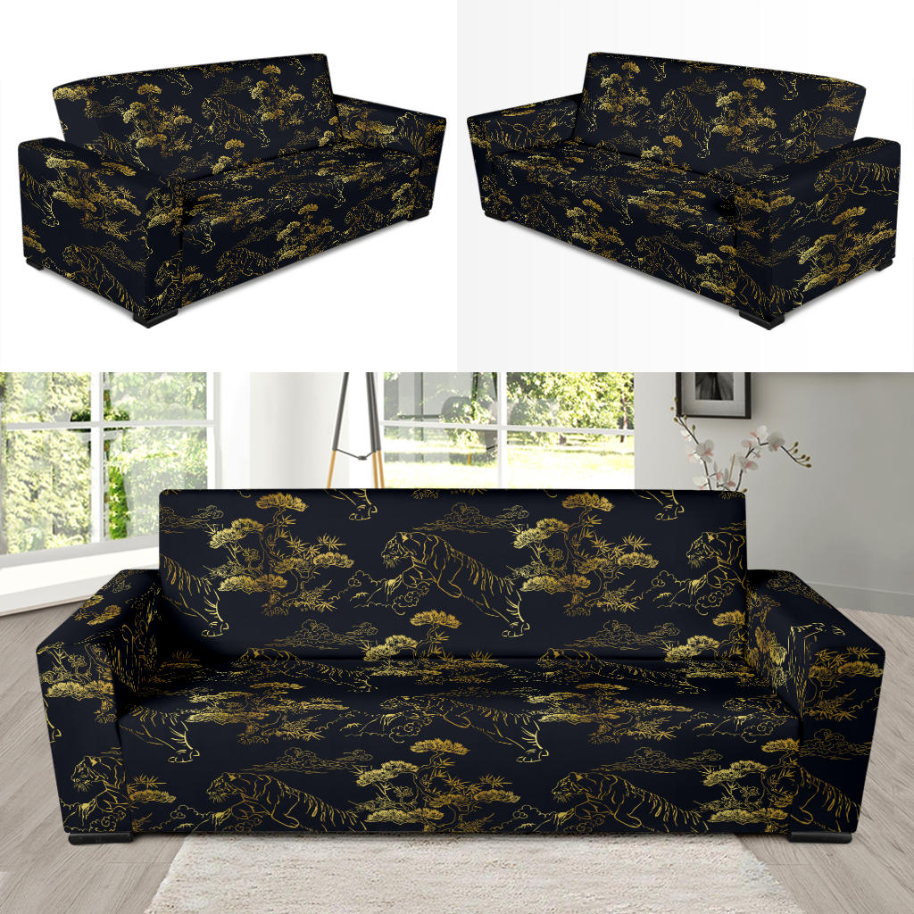 Tiger Japan Style Print Design LKS305 Sofa Slipcover