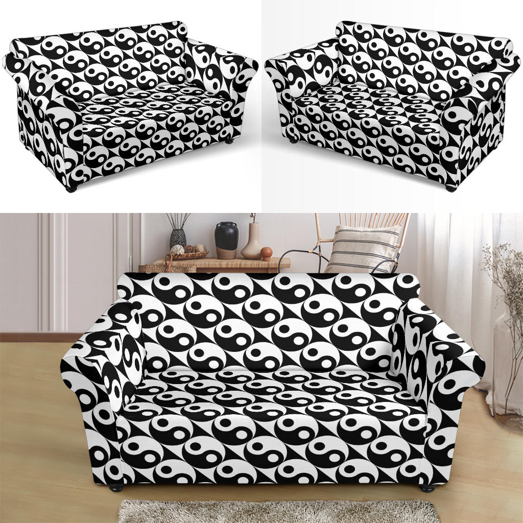 Yin Yang Print Design LKS304 Loveseat Couch Slipcover
