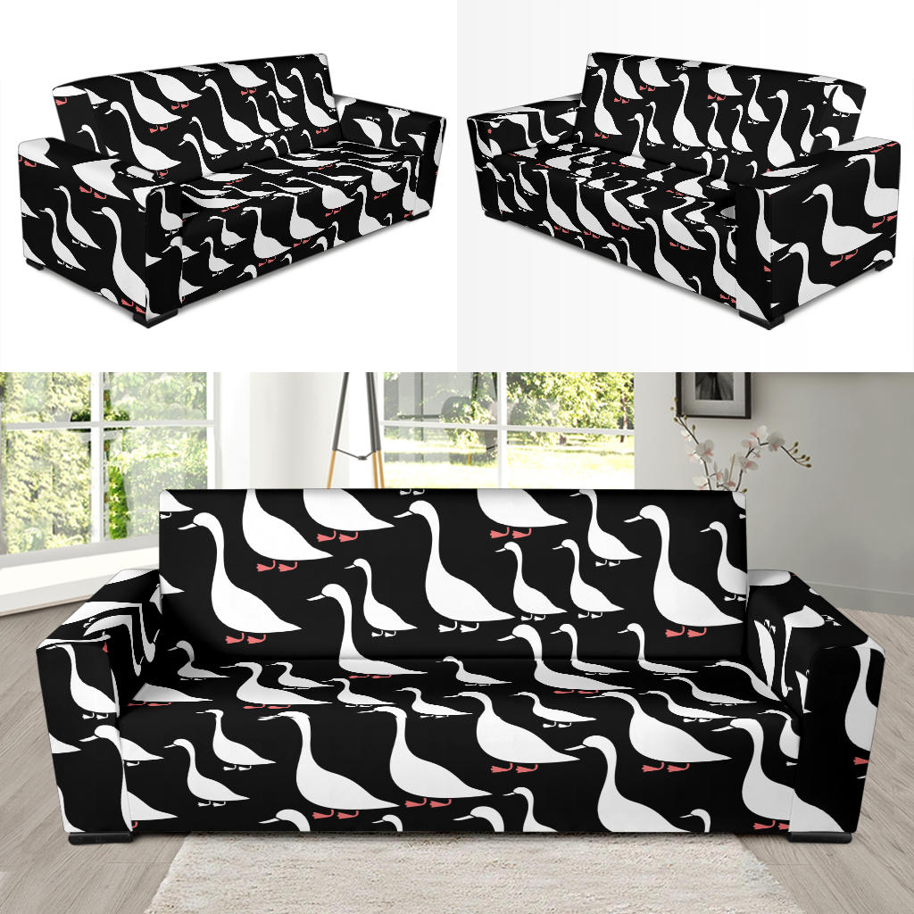 Goose Pattern Print Design 01 Sofa Slipcover