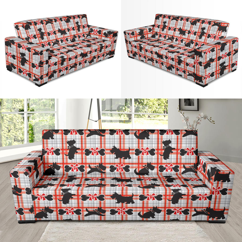 Scottish Terriers Print Design LKS3014 Sofa Slipcover