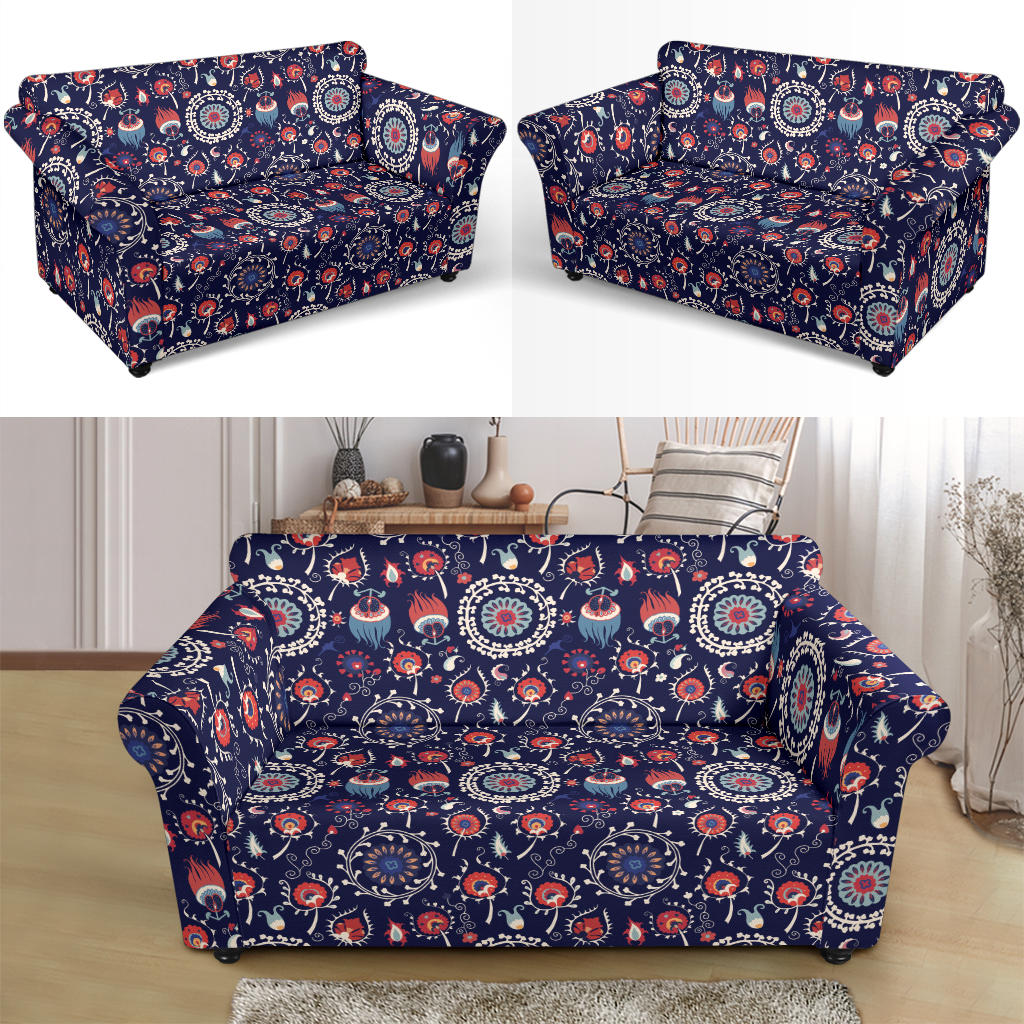 Suzani Print Design LKS305 Loveseat Couch Slipcover