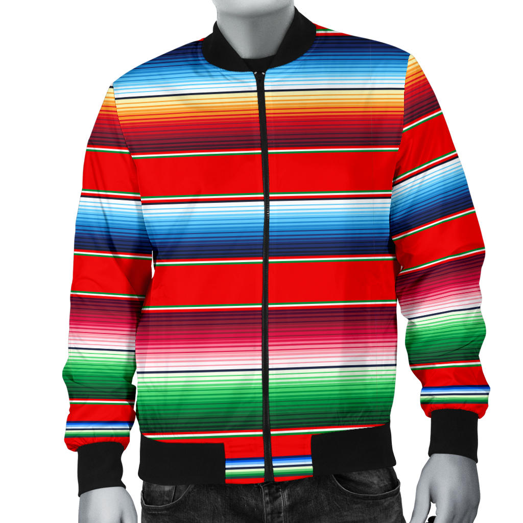Serape Print Men Bomber Jacket