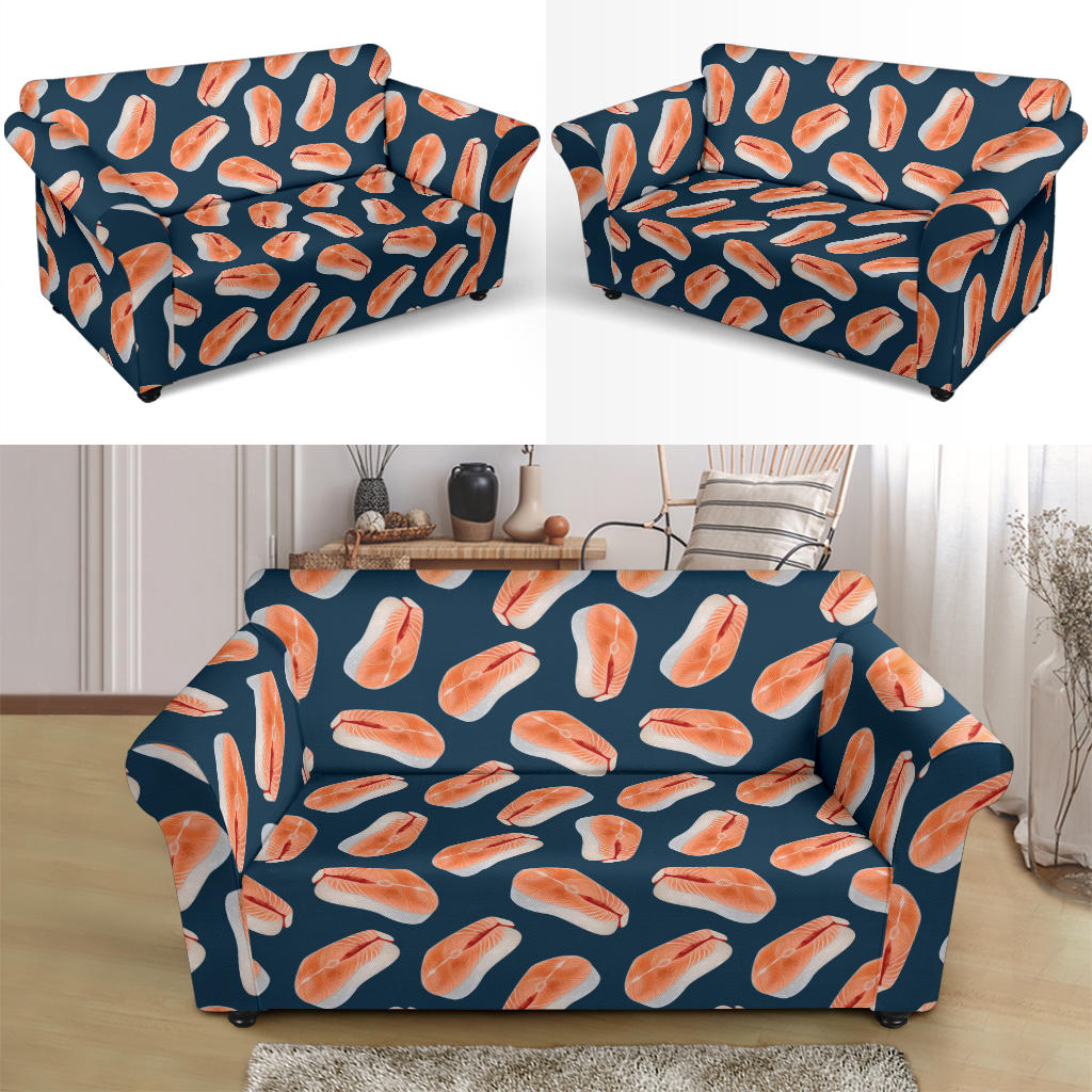 Salmon Steak Print Design LKS306 Loveseat Couch Slipcover