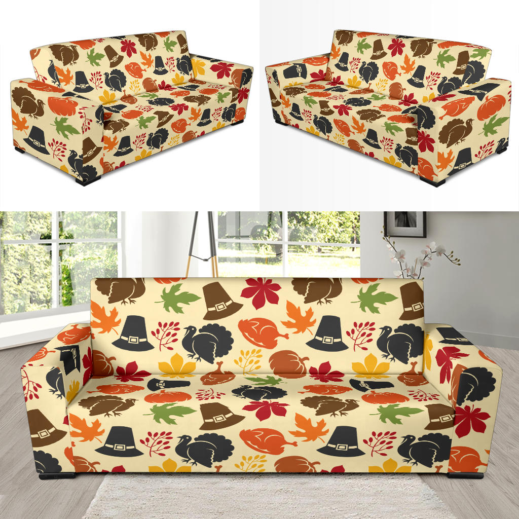 Thanksgiving Print Design LKS303 Sofa Slipcover
