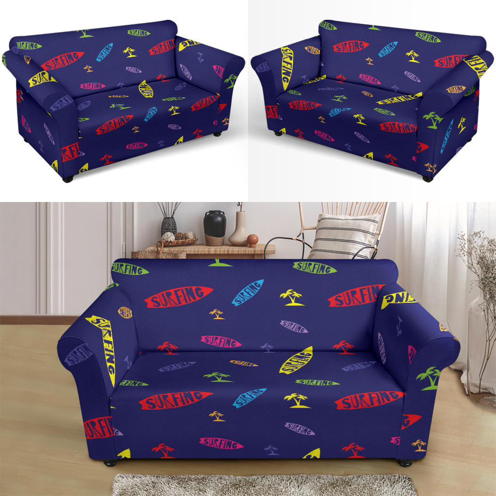 Surfboard Print Design LKS305 Loveseat Couch Slipcover