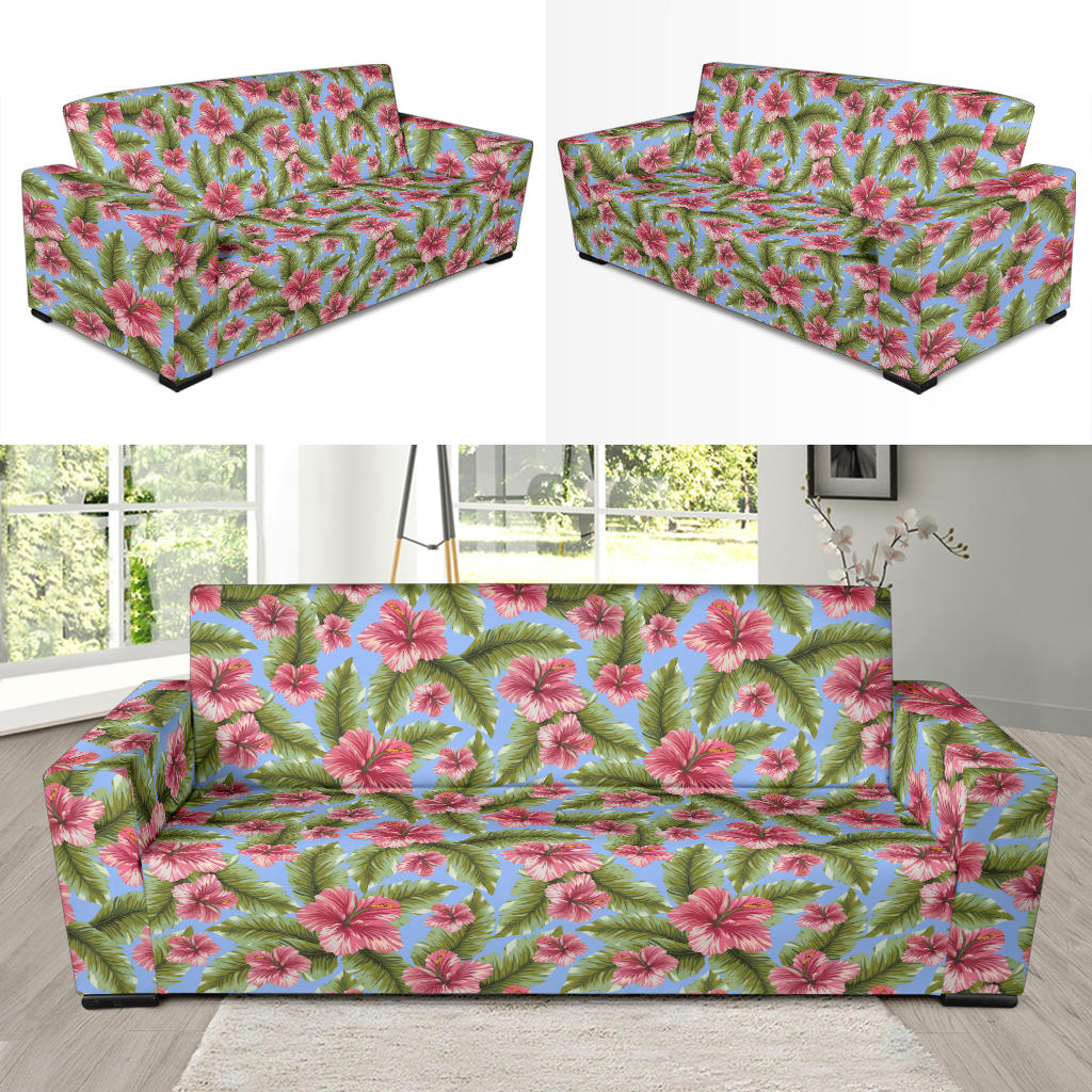 Tropical Flower Print Design LKS301 Sofa Slipcover