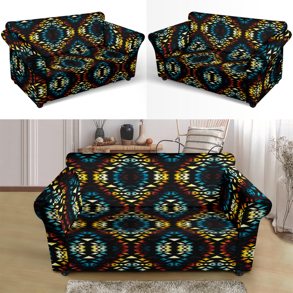 Tribal Pattern Print Design LKS309 Loveseat Couch Slipcover