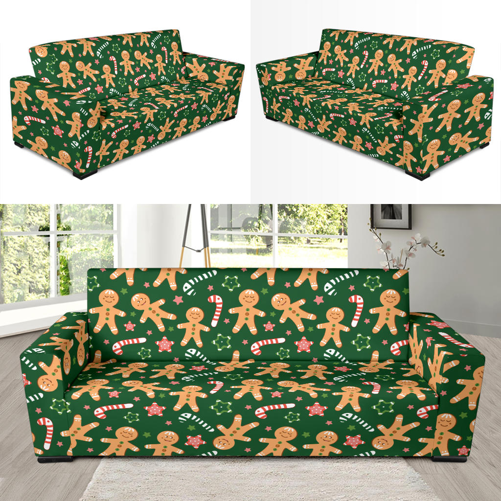 Gingerbread Pattern Print Design 04 Sofa Slipcover