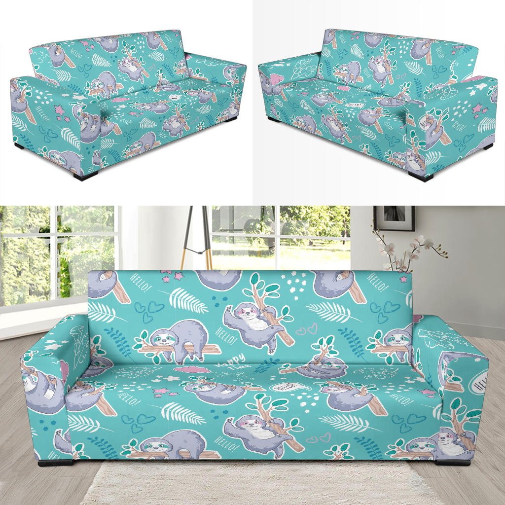 Sloth Print Design LKS309 Sofa Slipcover