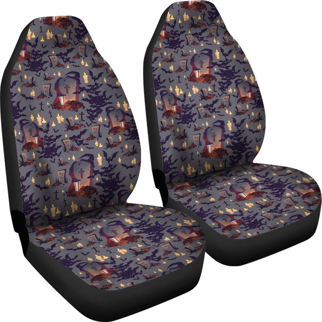 Creepy Graveyard Print Design LKS301 Car Seat Covers