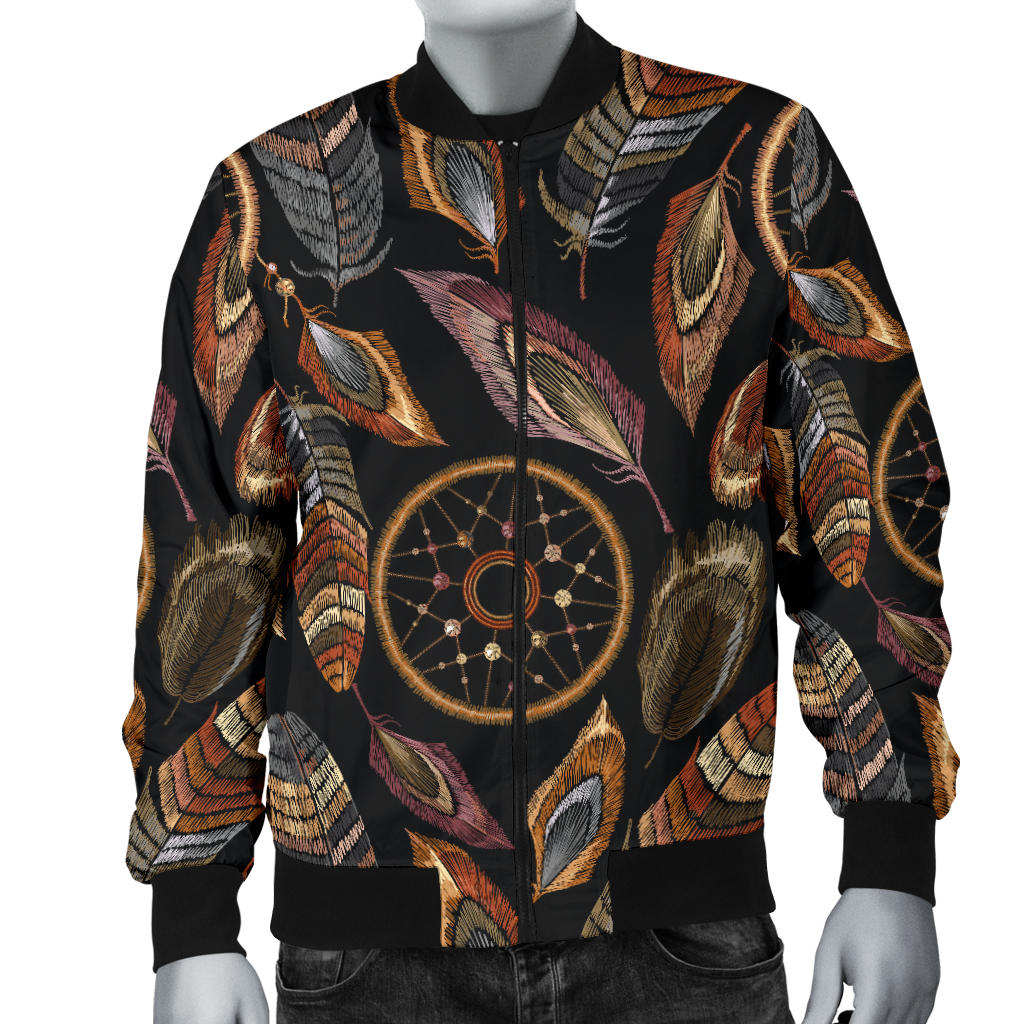 Dream catcher embroidered style Men Bomber Jacket