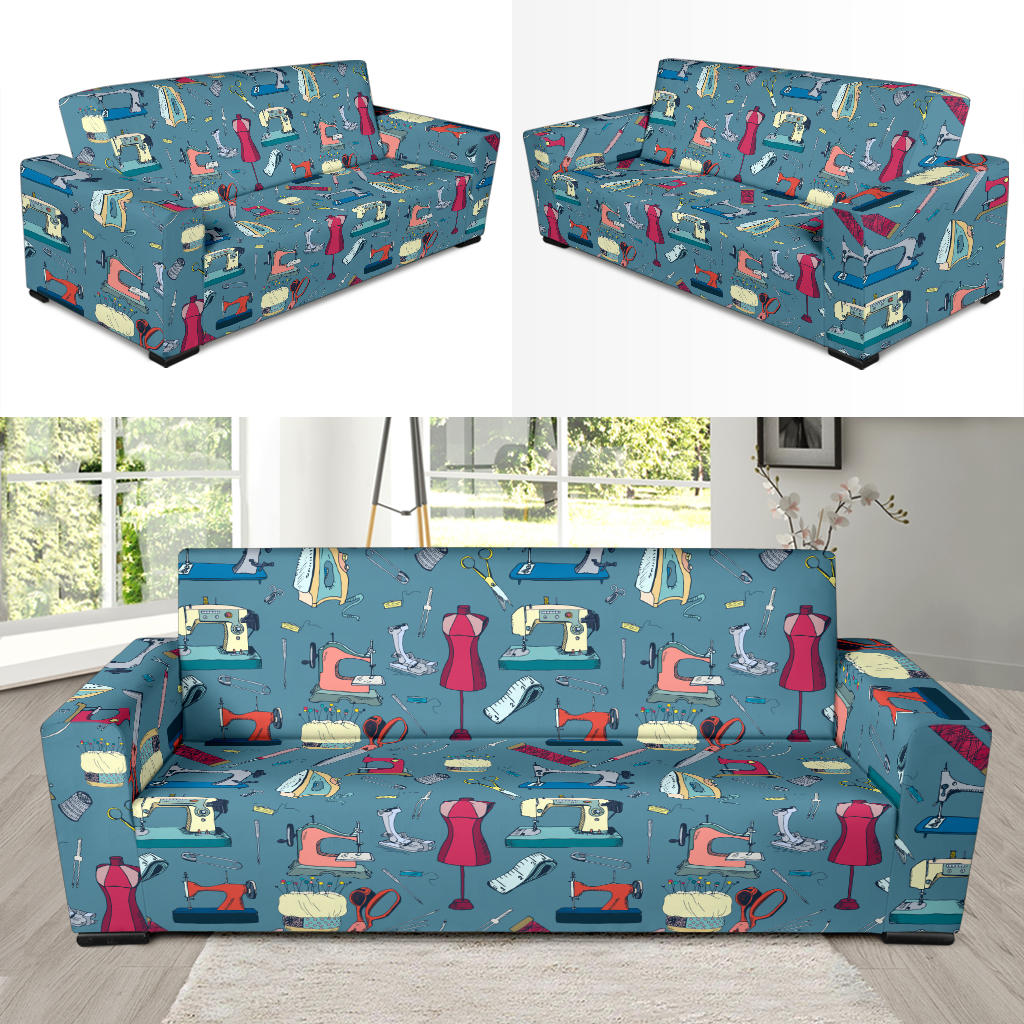 Sewing Equipment Print Design LKS301 Sofa Slipcover