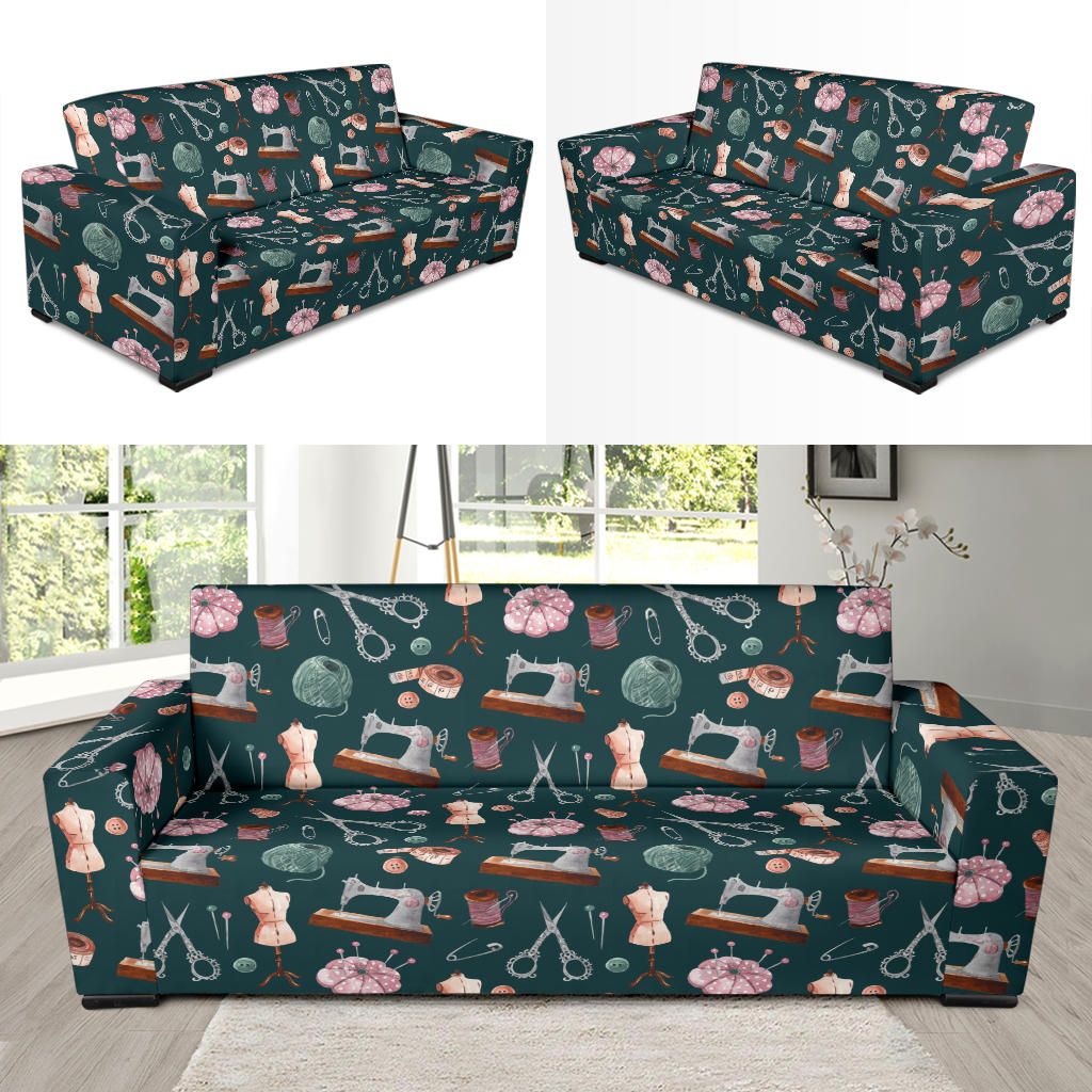 Sewing Equipment Print Design LKS307 Sofa Slipcover