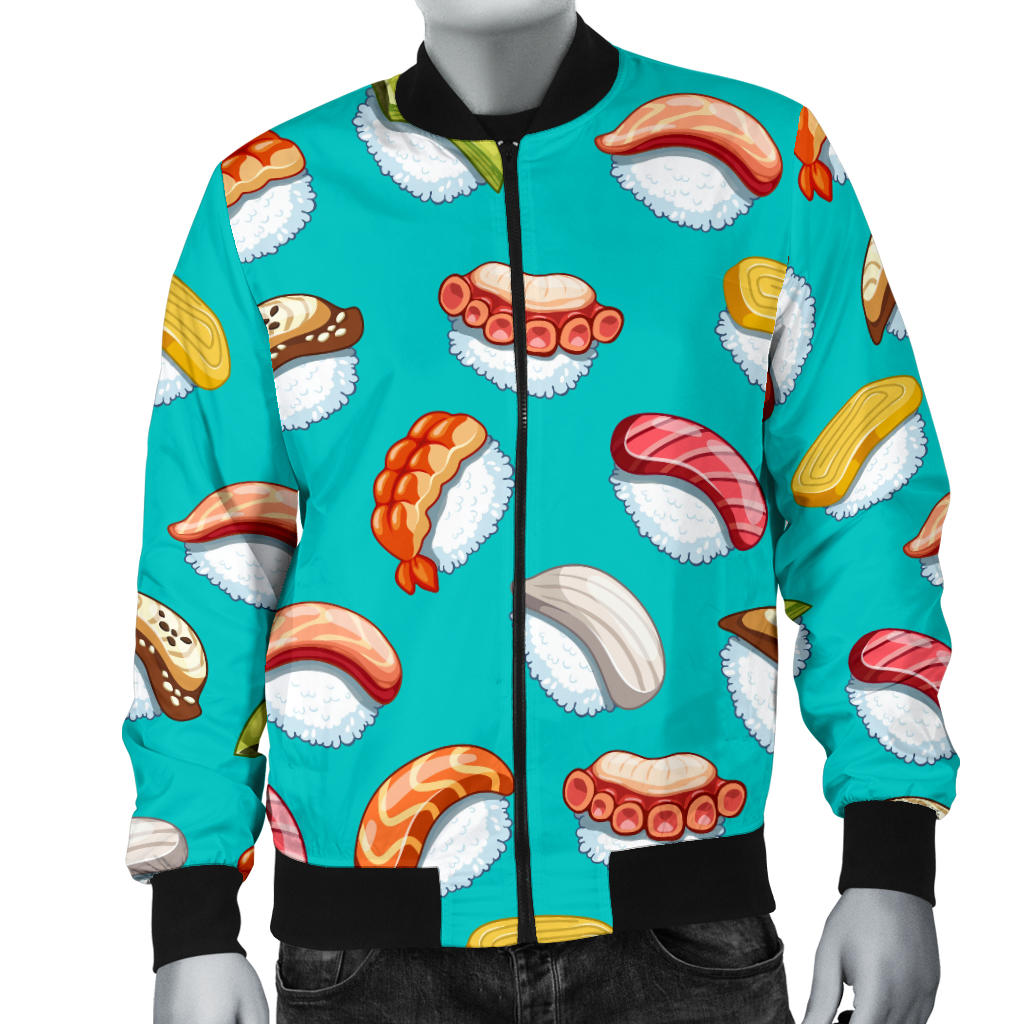 Sushi Themed Print Men Bomber Jacket