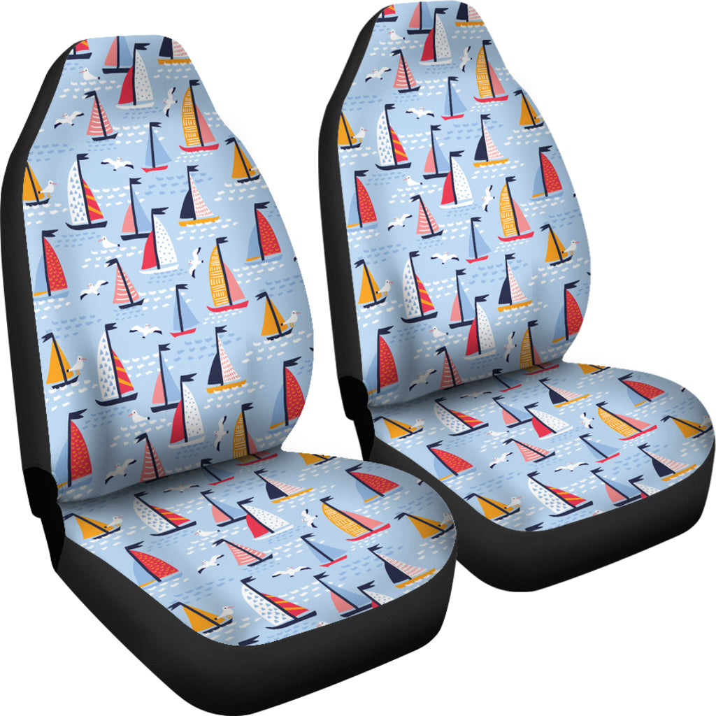 Sailboat Print Design LKS304 Car Seat Covers