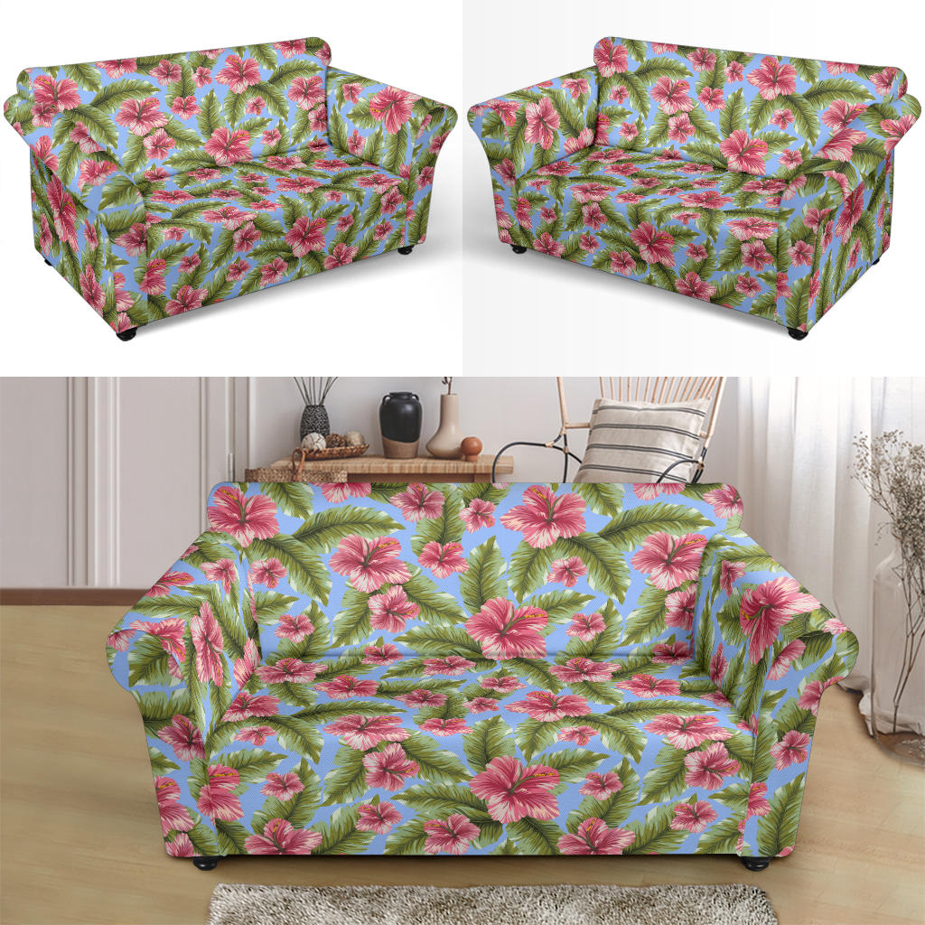 Tropical Flower Print Design LKS301 Loveseat Couch Slipcover