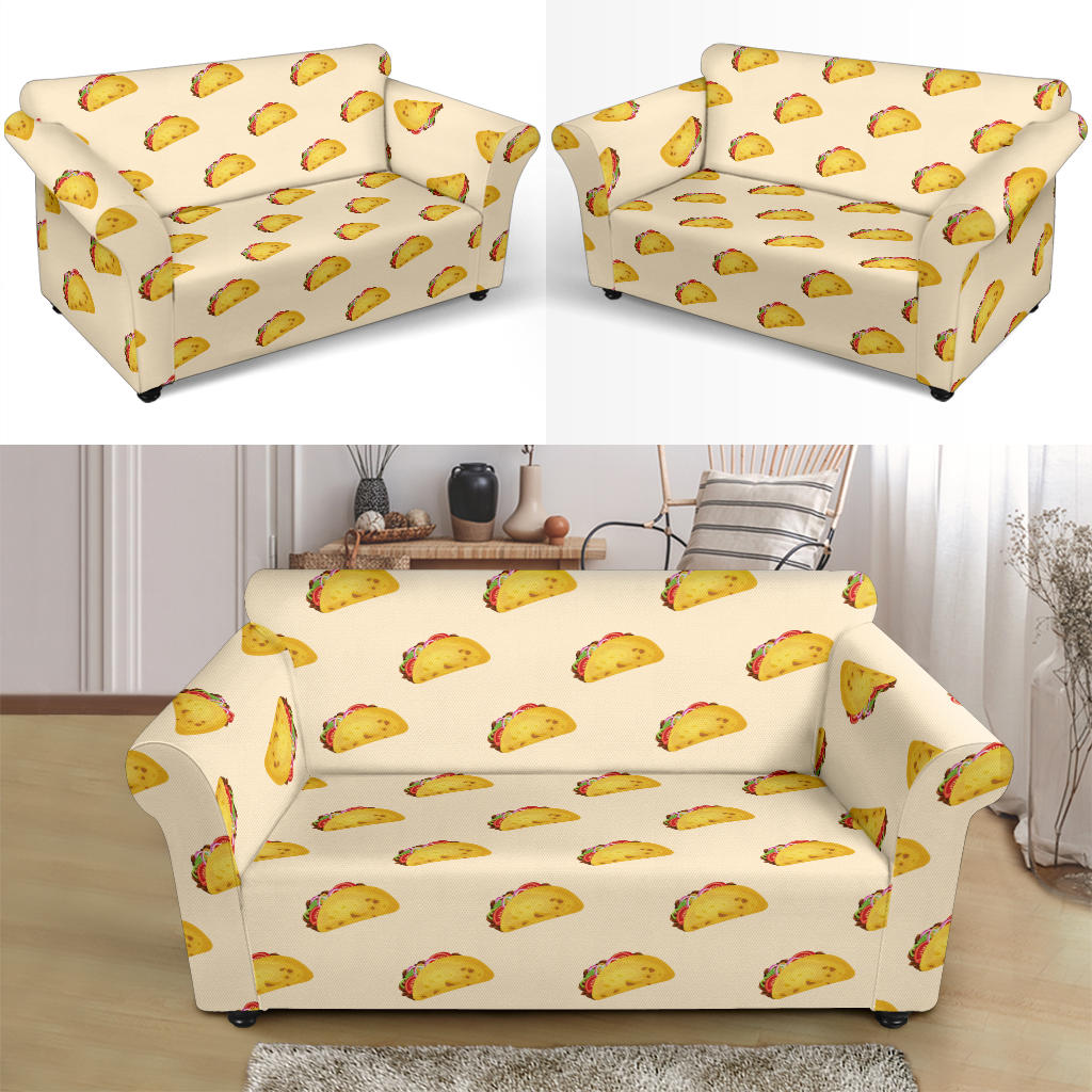 Taco Print Design LKS302 Loveseat Couch Slipcover