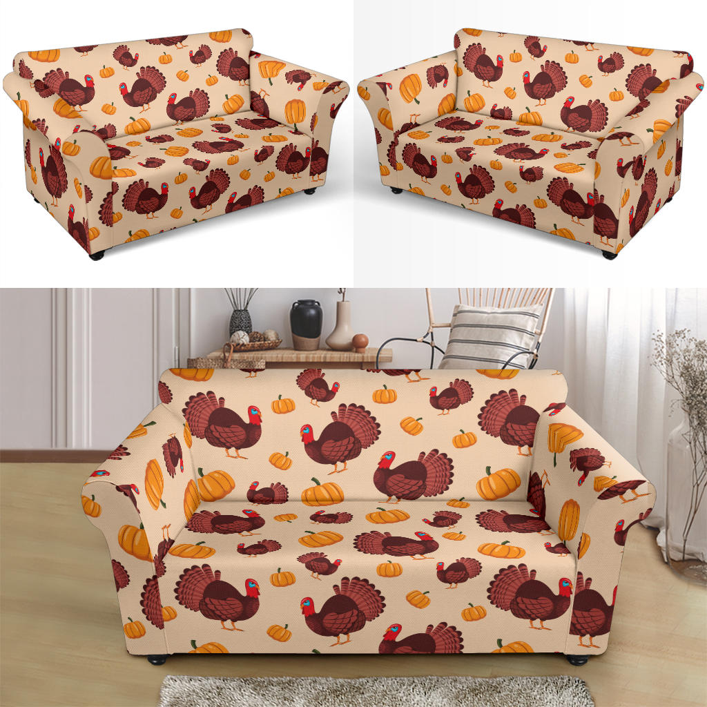 Thanksgiving Print Design LKS308 Loveseat Couch Slipcover