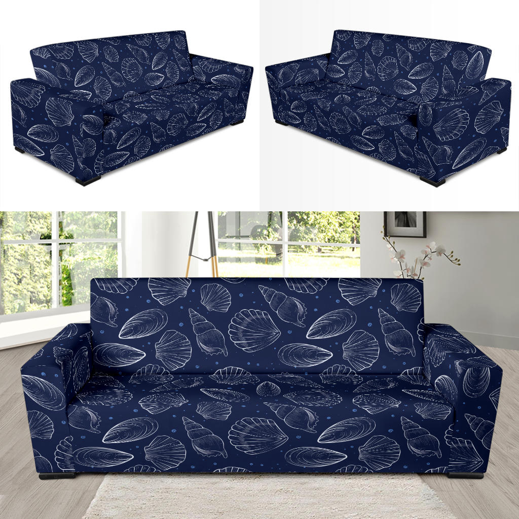 Seashell Print Design LKS3011 Sofa Slipcover