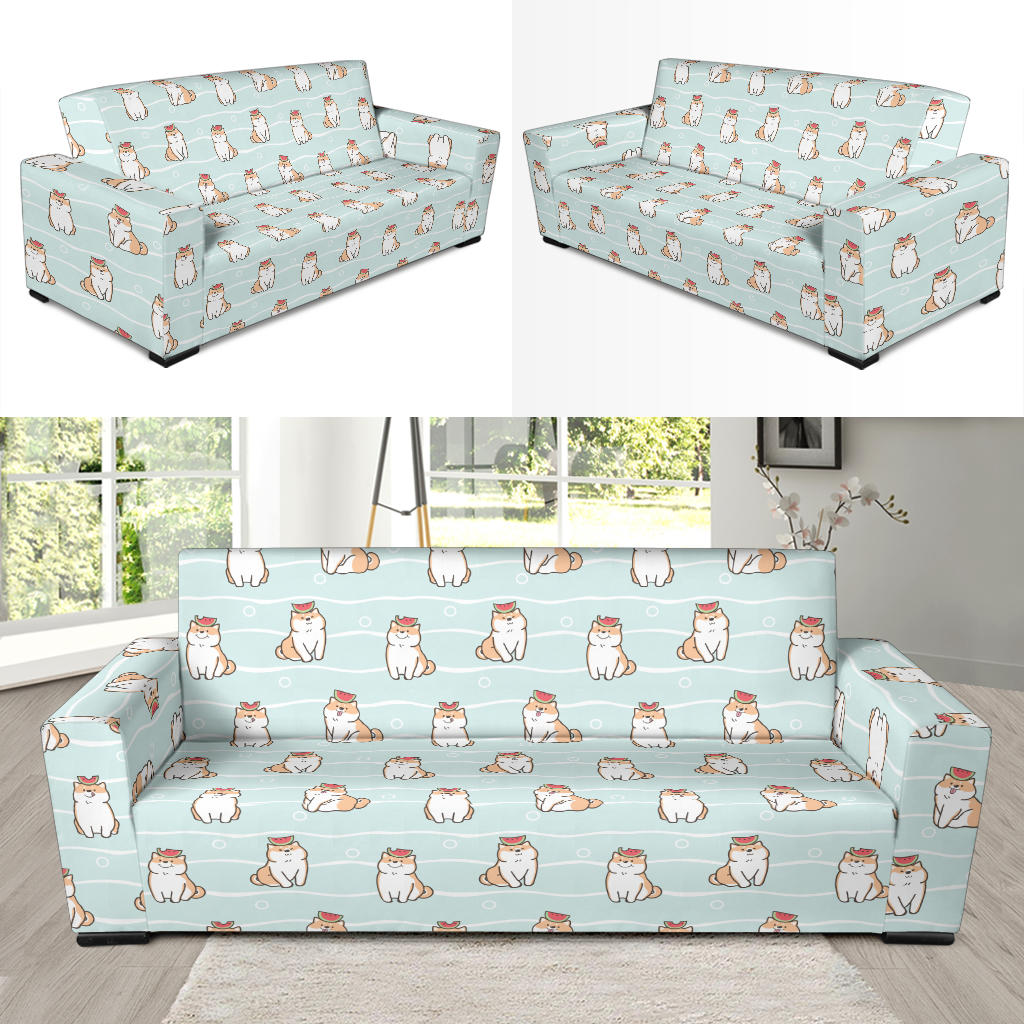 Shiba Inu Print Design LKS3011 Sofa Slipcover