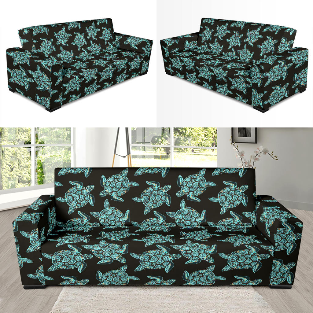 Sea Turtle Print Design LKS302 Sofa Slipcover