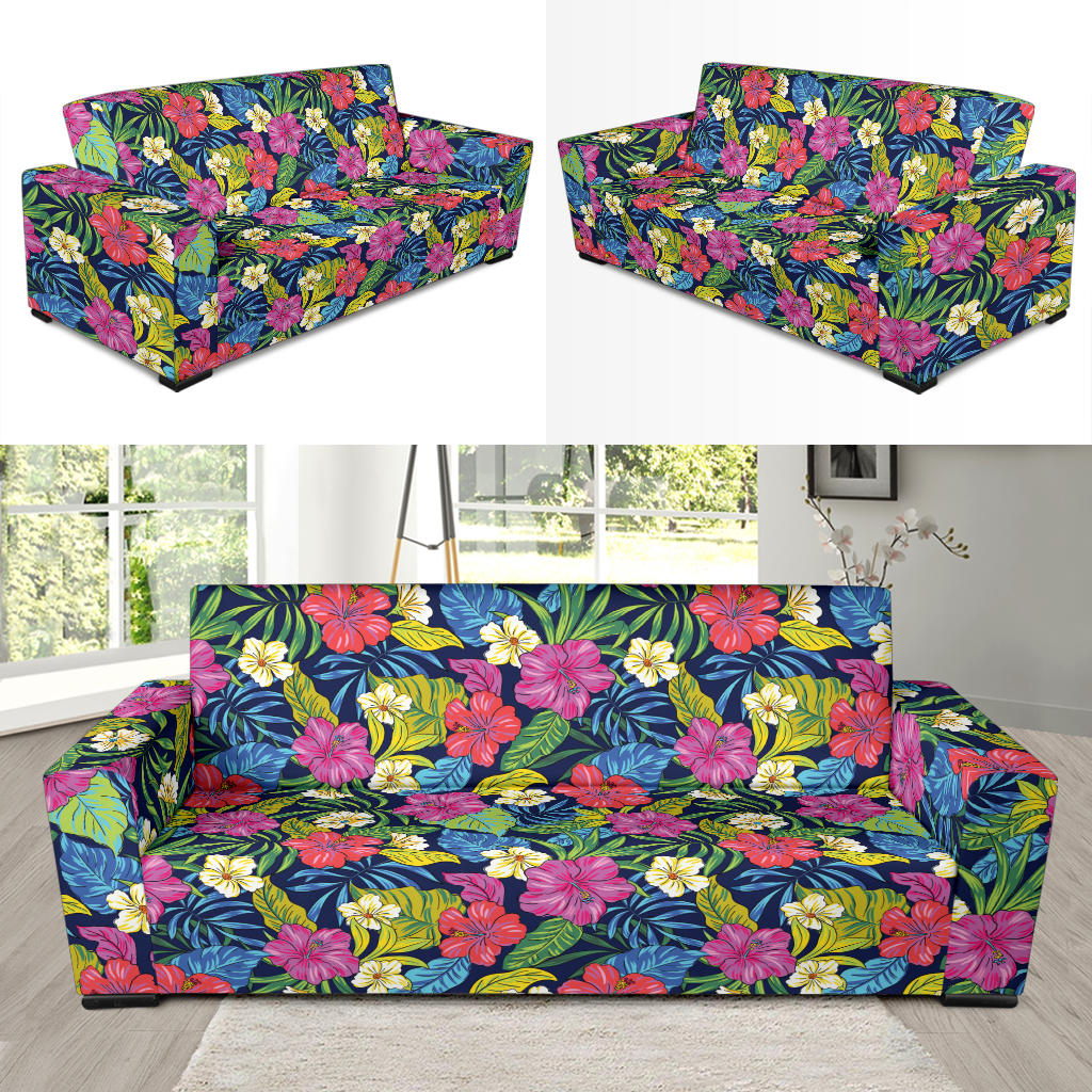Hibiscus Print Design LKS3010 Sofa Slipcover