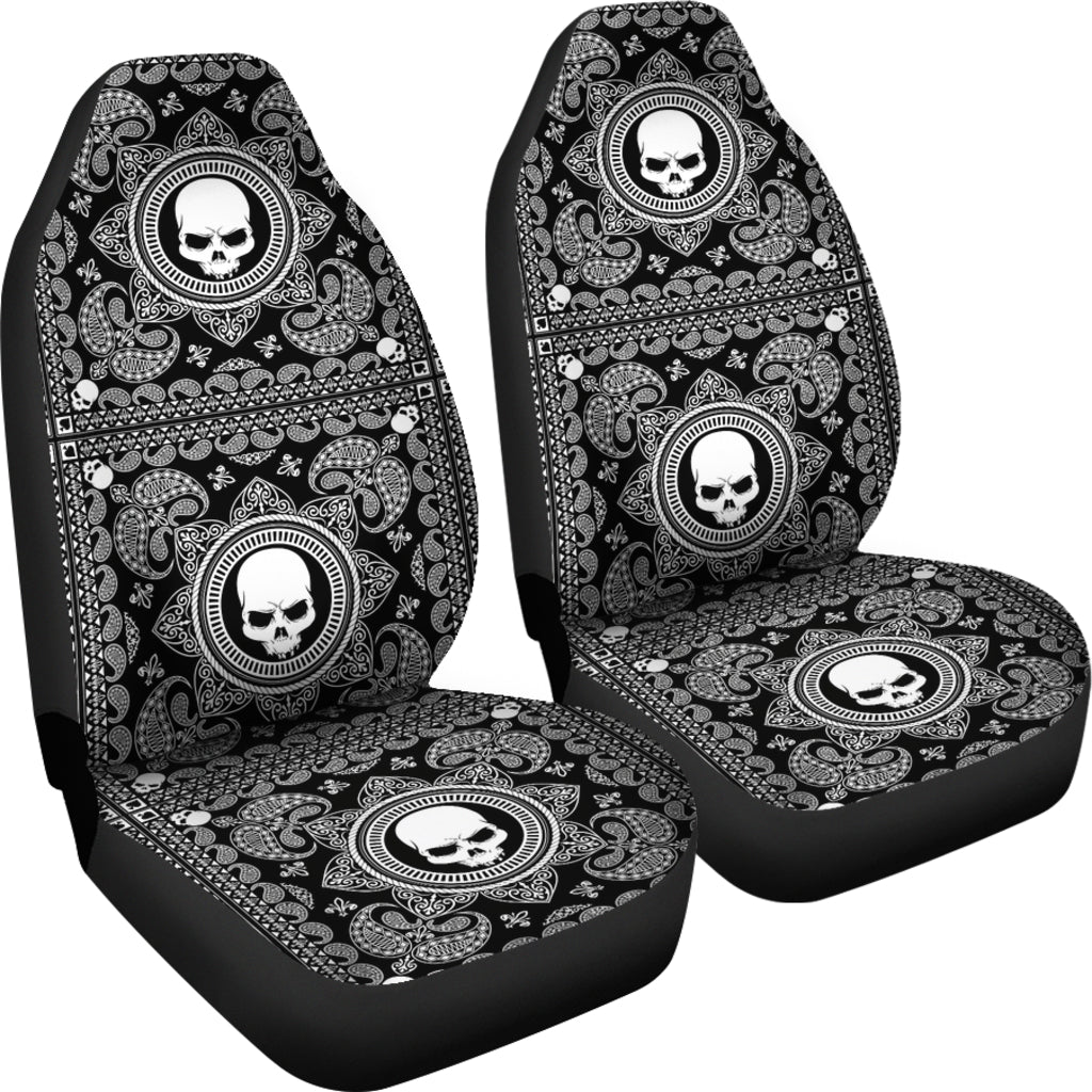 Bandana Skull Print Design LKS303 Car Seat Covers