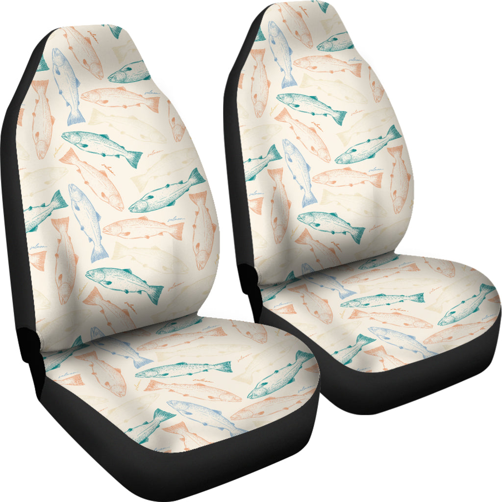 Salmon Fish Print Design LKS305 Car Seat Covers