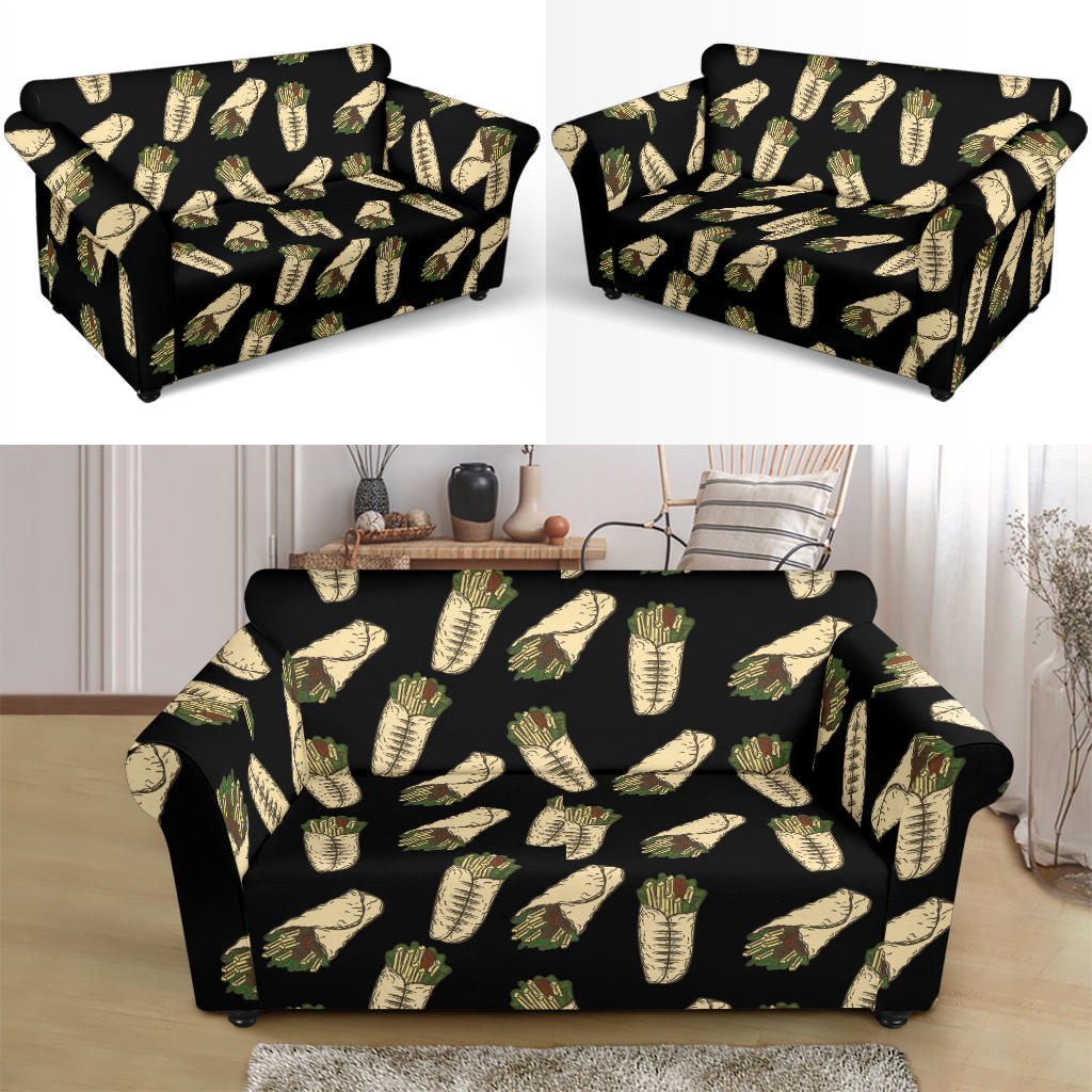 Burrito Print Design LKS303 Loveseat Couch Slipcover