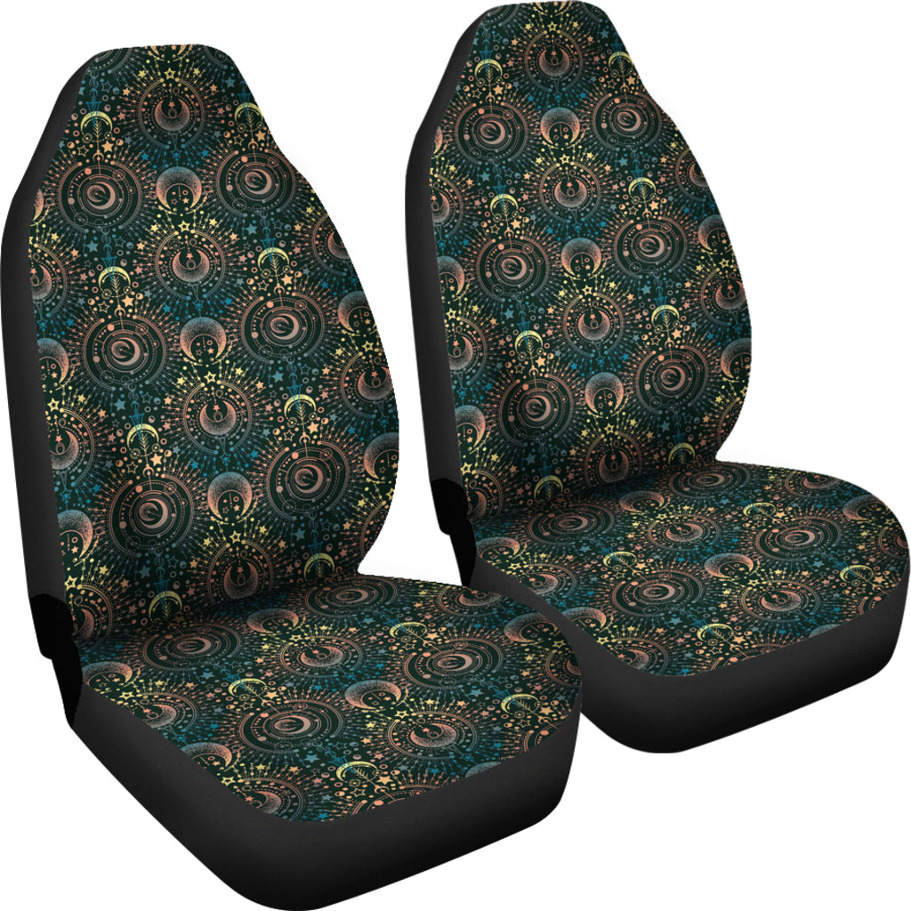 Sun Moon Print Design LKS307 Car Seat Covers
