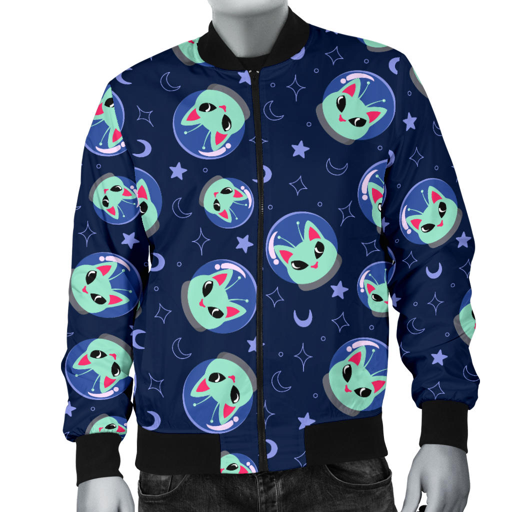 Alien Cat Men Bomber Jacket
