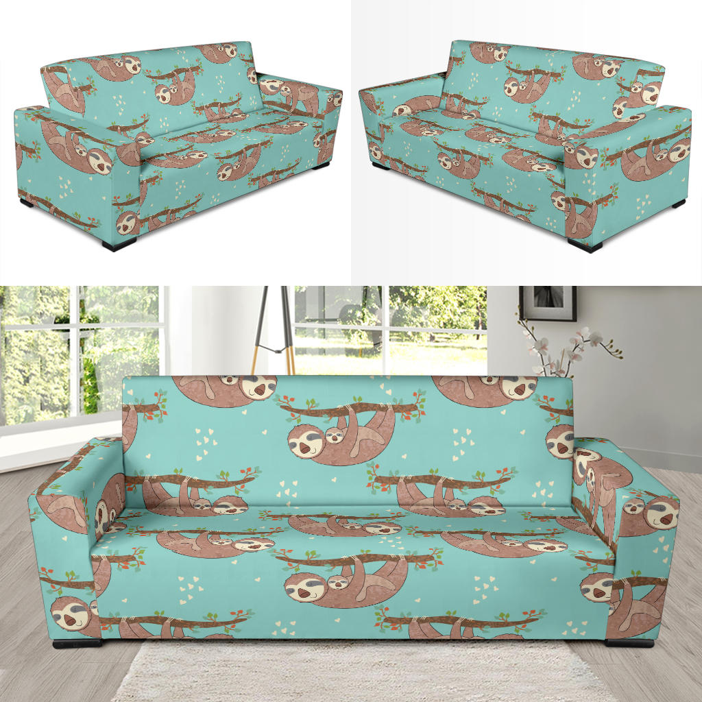 Sloth Print Design LKS302 Sofa Slipcover